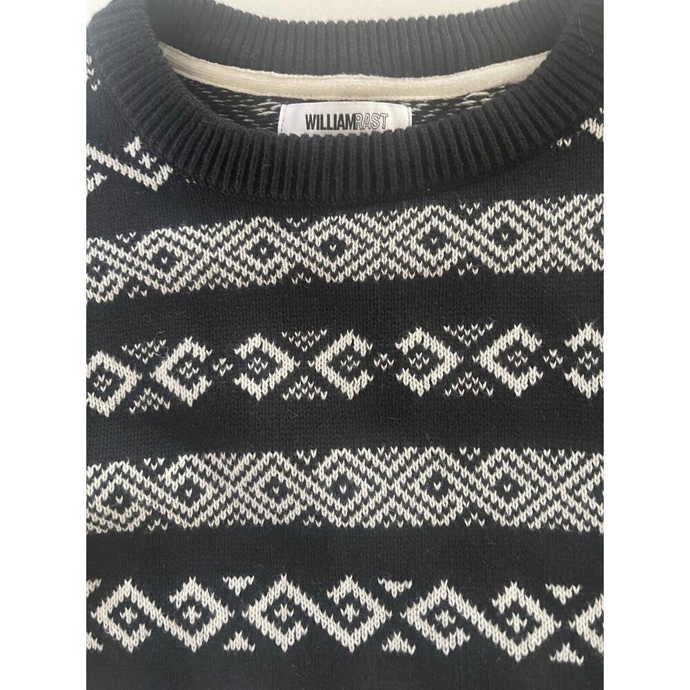 William Rast Men's Cotton Black White Sweater Large NWT MSRP$99 - Picture 5 of 7